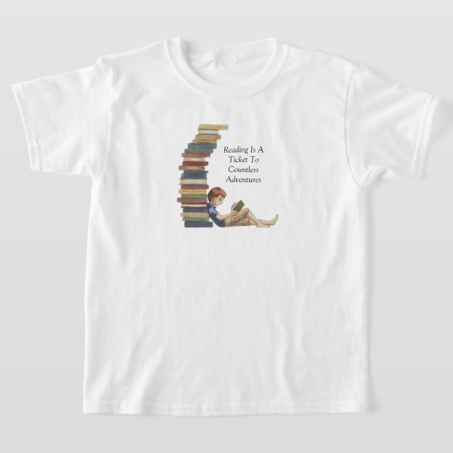 Kids Reading T-Shirt (Laydown)
