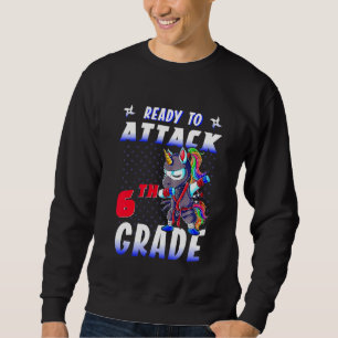 Kids Ready To Attack 6th Grade Apparel Spy Gaming Sweatshirt