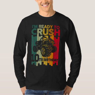 Kids Ready To Crush 10th Birthday 10 Monster Truck T-Shirt