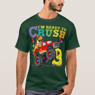 Kids Ready to Crush 3 Dinosaur Monster Truck 3rd B T-Shirt