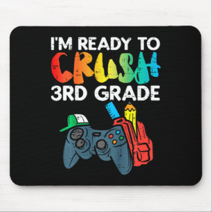Kids Ready To Crush 3rd Grade Third Video Gamer Fi Mouse Mat