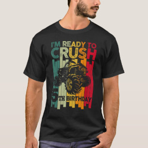 Kids Ready To Crush 5th Birthday 5 Monster Truck R T-Shirt