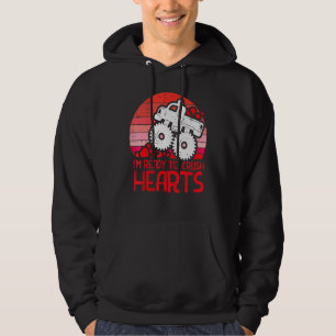Kids Ready To Crush Hearts Monster Truck Toddler B Hoodie