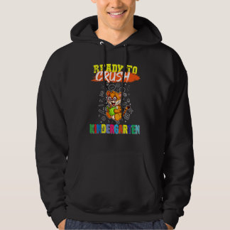 Kids Ready To Crush Kindergarten Cute Tiger Presch Hoodie