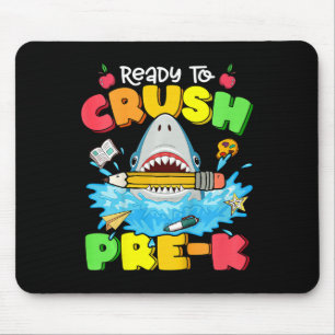 Kids Ready To Crush Pre-K Shark Back To School Boy Mouse Mat