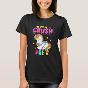 Kids Ready To Crush Pre K Unicorn Back To School G T-Shirt