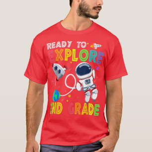 Kids Ready to Explore 2nd Grade Cute Astronaut Boy T-Shirt