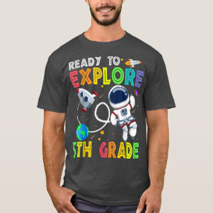 Kids Ready to Explore 5th Grade Cute Astronaut Boy T-Shirt