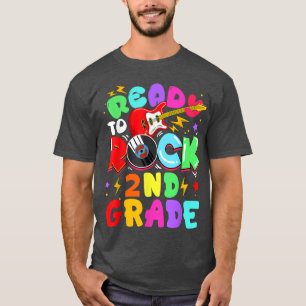 Kids Ready To Rock 2nd Grade Guitar Back To School T-Shirt