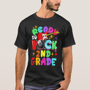 Kids Ready To Rock 2nd Grade Guitar Back To School T-Shirt