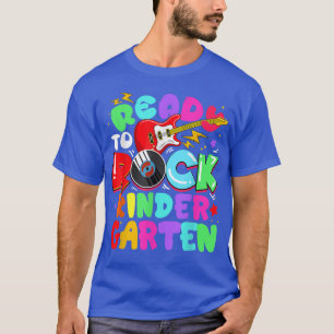 Kids Ready To Rock Kindergarten Guitar Back To Sch T-Shirt