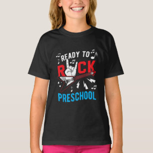 Kids Ready To Rock Preschool Funny Guitar Music T-Shirt