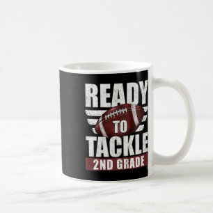 Kids Ready To Tackle 2nd Grade Football First Day  Coffee Mug