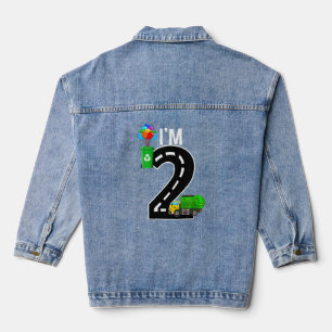 Kids Recycling Trash 2 Year Old Garbage Truck 2nd  Denim Jacket