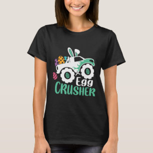 Kids Red Monster Truck Eggs Easter Egg Hunting Boy T-Shirt