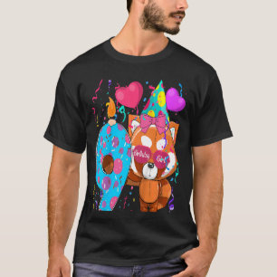 Kids Red Panda 9th Birthday Girl I'm 9 Years Old G T-Shirt