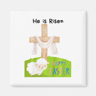 Kids Religious Easter Toddlerboy he Is Risen' Cros Magnet