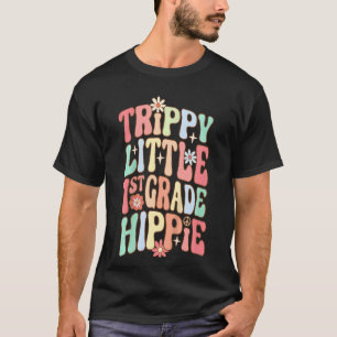 Kids Retro 1st Grade Trippie Little Hippy Kids Bac T-Shirt