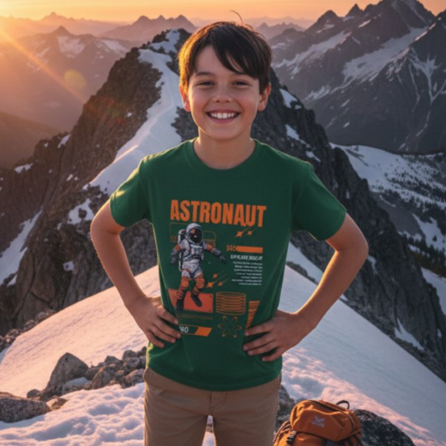 Kids Retro Astronaut Space Explorer T-Shirt (Creator Uploaded)