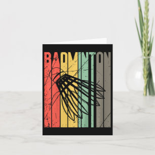 Kids Retro Dminton Player Sports Shuttle Dminton L Card