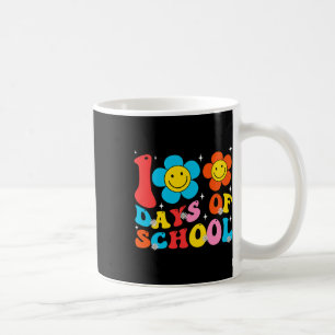 Kids Retro Groovy 100 Days Happy 100th Day Of Scho Coffee Mug
