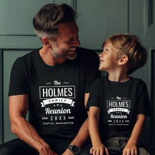 Kids Retro Modern Matching Family Reunion T-Shirt