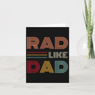 Kids Retro Rad Like Dad Tee Matching Father Son Card