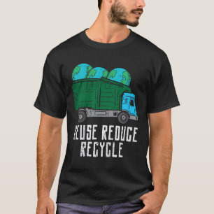 Kids Reuse Reduce Recycle Garbage Truck Earth Boys T-Shirt