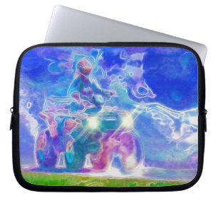 Kids Riding an ATV All Terrain Vehicle on Road Laptop Sleeve