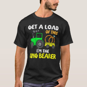Kids Ring Bearer Funny Wedding Party Farm Tractor T-Shirt