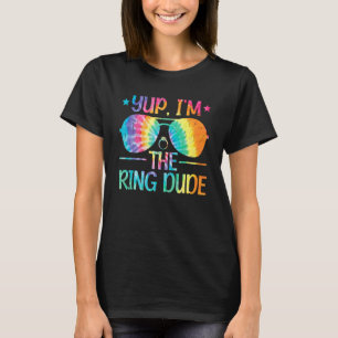 Kids Ring Bearer Yup I'm The Ring Dude Tie Dye T-Shirt
