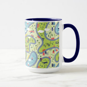 Kids Roadtrip Landscape Pattern Mug