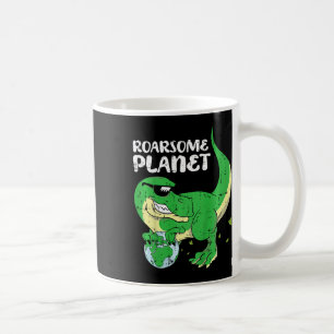 Kids Roaring Planet Earth Day Environmental Dinosa Coffee Mug