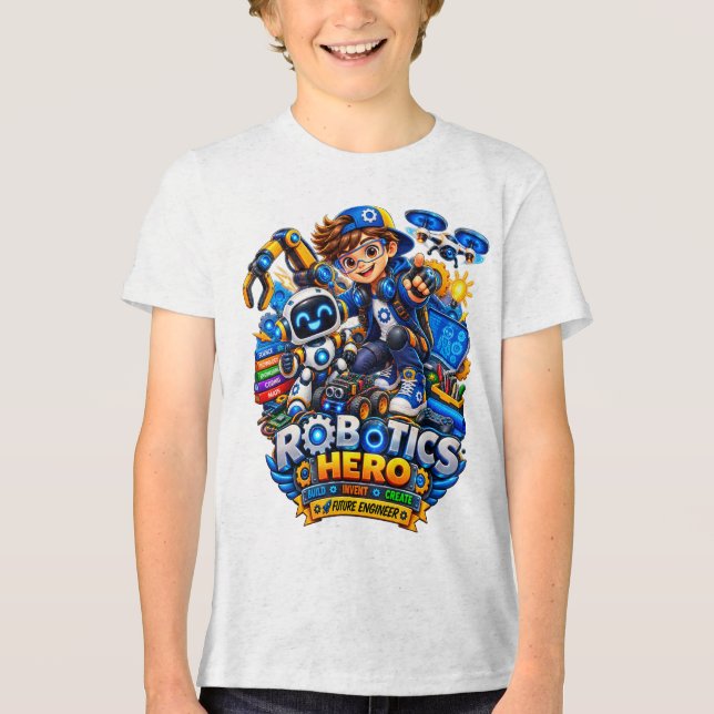 Kids Robotics Shirt | Future Engineer Robot (Front)