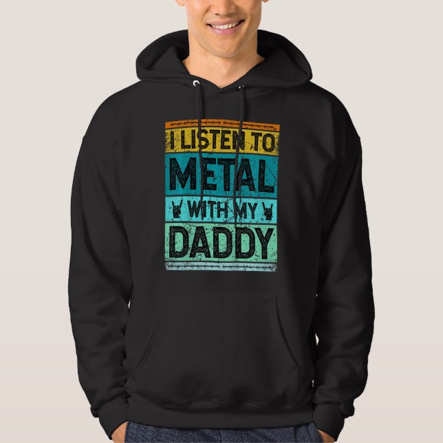 Kids Rock S For Toddler Children Rock Daddys Boy G Hoodie (Front)