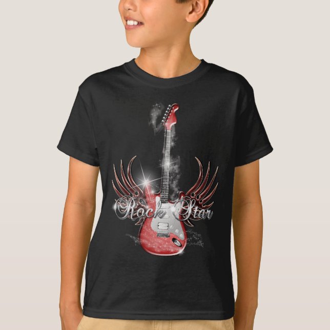 Kids Rock Star Guitar Wing shirt (Front)