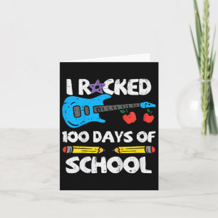 Kids Rocked 100 Days Of School Guitar 100th Day Sm Card
