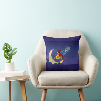 Kids Rocket Ship Cushion