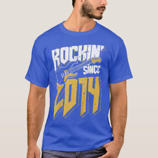 Kids Rockin' Since 2014 Vintage Rock Music Fan 8th T-Shirt