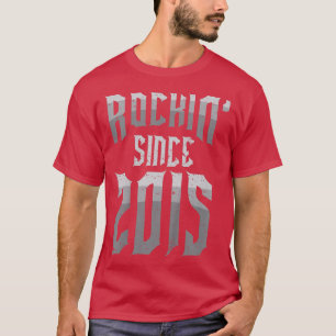 Kids Rockin' Since 2015 Vintage Rock Music Fan 7th T-Shirt
