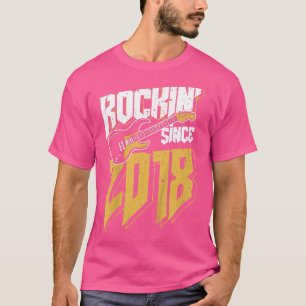 Kids Rockin' Since 2018 Vintage Rock Music Fan 4th T-Shirt