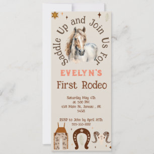 Kids Rodeo Cowboy Rustic Western   Announcement