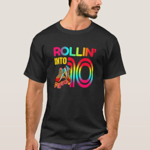 Kids Rollin' into 10 Roller Skating 10th birthday T-Shirt