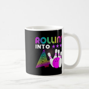 Kids Rollin Into 4 Bowling Birthday Party 4th Birt Coffee Mug