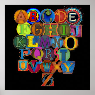 Kid's Room Alphabet  Poster