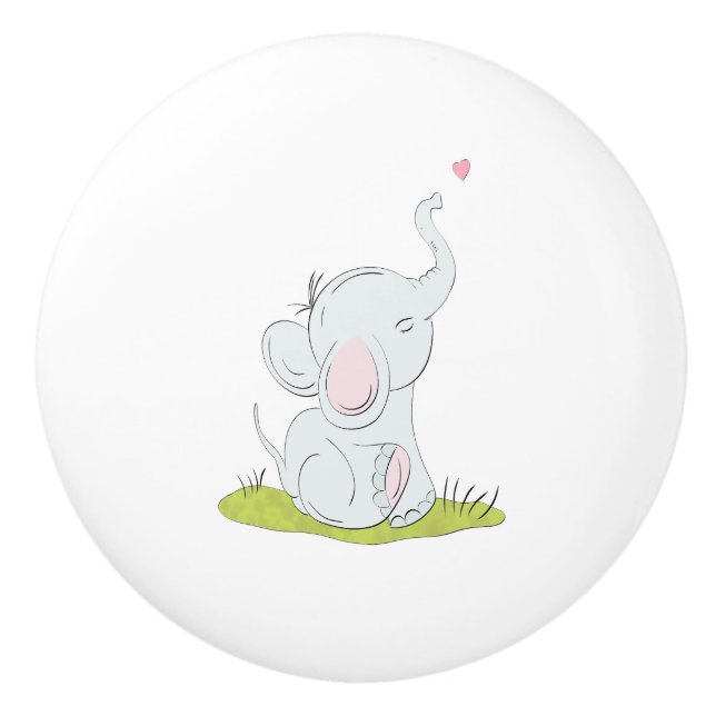 Kids Room Doorknob Ceramic Knob (Front)