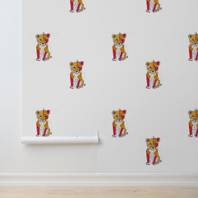 Kid's room lion wallpaper (Application)