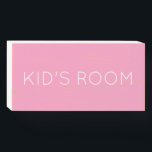 Kid's Room Modern Home Art Wooden Box Sign<br><div class="desc">Kid's Room,  Modern Home Art Wooden Box Sign is the perfect Kid's Room that needs a fun modern touch. Easily customisable to fit all your kids room wall art needs.</div>