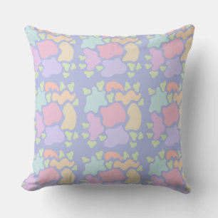 Kids Room Pastel Abstract Shapes Nursery Design Cushion