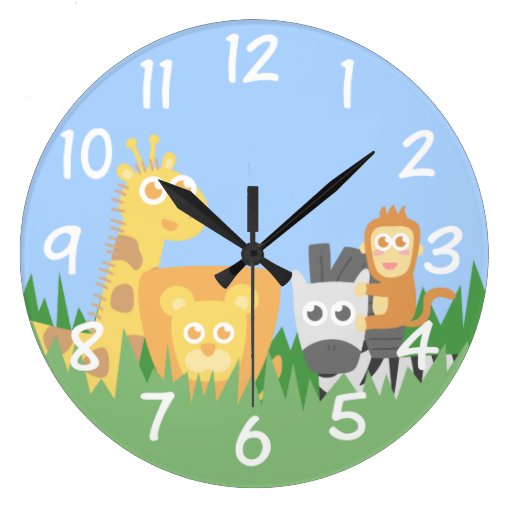Image of Kids Room - Safari Animals Themed Wall Clock